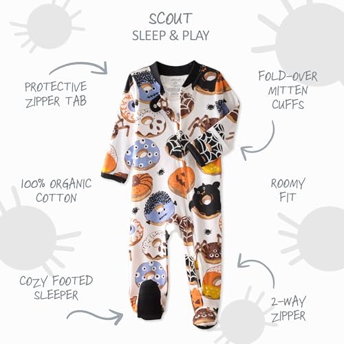 Butterblu Scout Sleep & Play 100% Organic Cotton Footed Zip Front PJs | GOTS - Image 2