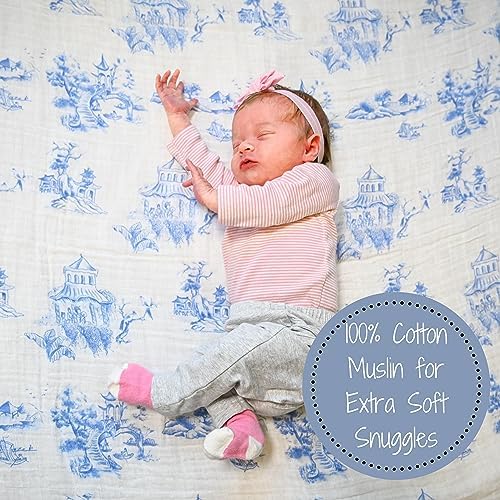 LollyBanks 100% Cotton Baby Swaddle Blankets 2 Pack, Gentle and Soft Muslin - Image 5