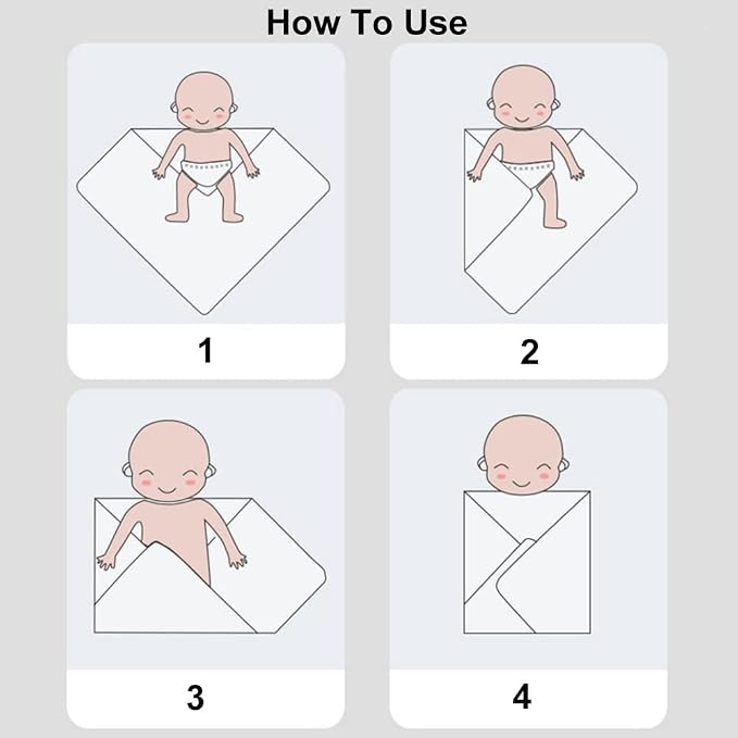 Unisex Baby Swaddle Wrap with Hat Set - Image 5