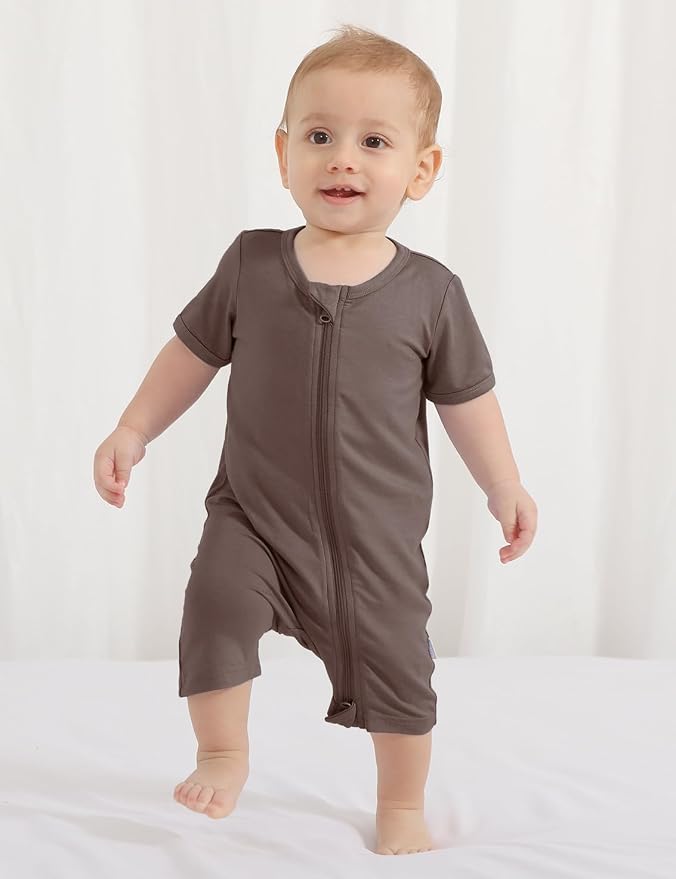Jimonda Baby Bamboo Rayon Rompers Short Sleeve 3pc Pjs - Image 5