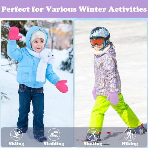 Sarfel Toddler Mittens Waterproof Toddler Gloves Baby Winter Mittens Toddler - Image 3