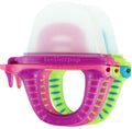 Teetherpop Fillable Silicone Teether for Babies (3-Pack) – Breastmilk Popsicle Molds for Teething w/Spill-Proof Sippy Slits – Freezable Baby Teethers for Liquid & Purée (Fucshia/PinkLemon/BlueLemon)
