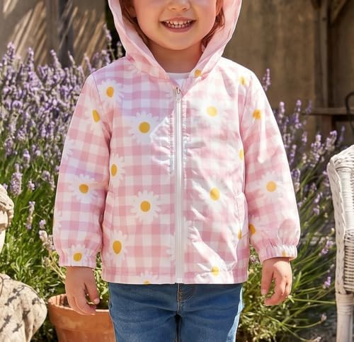 Toddler Baby Girl Windbreaker Jacket Zip Up Hoodie Long Sleeve Sweatshirt - Image 2