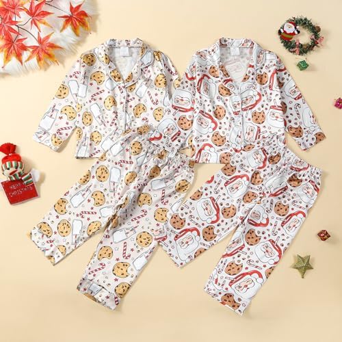 Kids Baby Girl Boy Satin Pajamas Set Button Down Sleep Shirt Top+Long Pants - Image 3