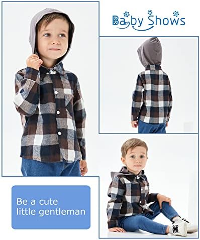 Toddler Baby Boy Long Sleeve Shirt Flannel Buffalo Plaid Shirts Button Down - Image 4