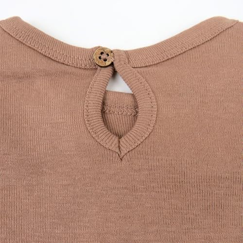 HonestBaby Baby Girls' 5-pack Long Sleeve Ruffle Shoulder Bodysuits 100% - Image 4