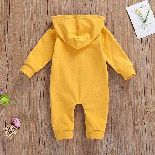 FYBITBO Infant Baby Boys Girls Clothing Zipper Hooded Jumpsuit Romper Long - Image 3