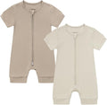 JunNeng Viscose from Bamboo Baby Sleeper, Short Sleeve Romper Jumpsuit | 2 Way by JunNeng
