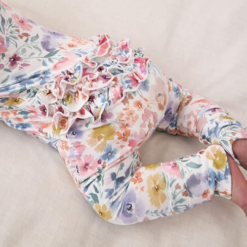 Little Sleepies Ruffle Zippy, Viscose from Bamboo Baby Pajamas, Girls Sleepers - Image 6