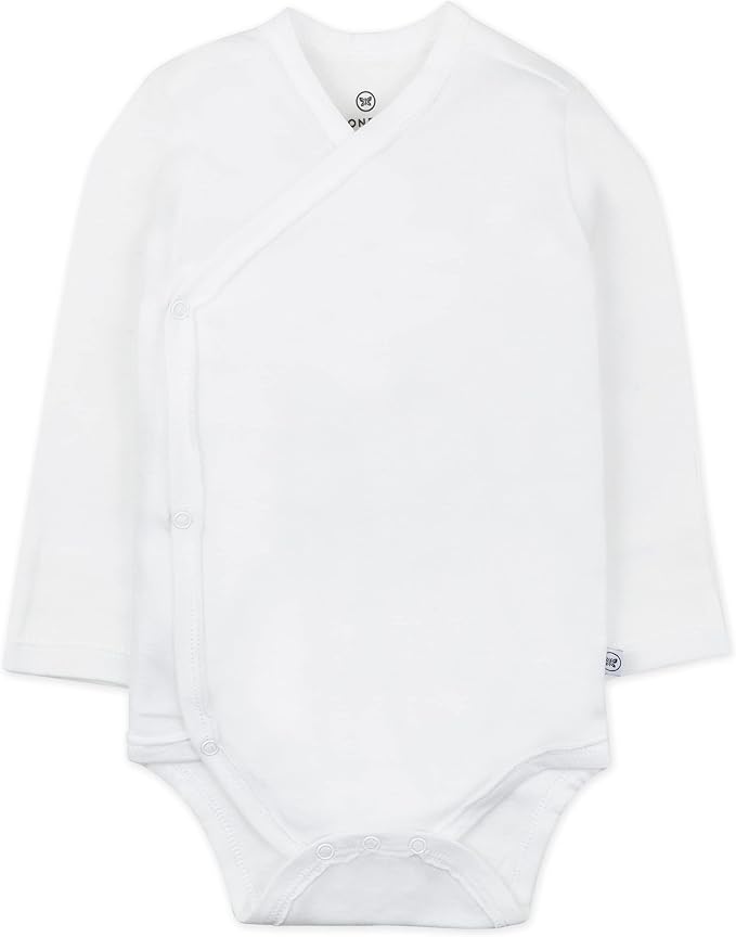 HonestBaby Baby 3-pack Long Sleeve Side-snap Kimono Bodysuits Organic Cotton - Image 3