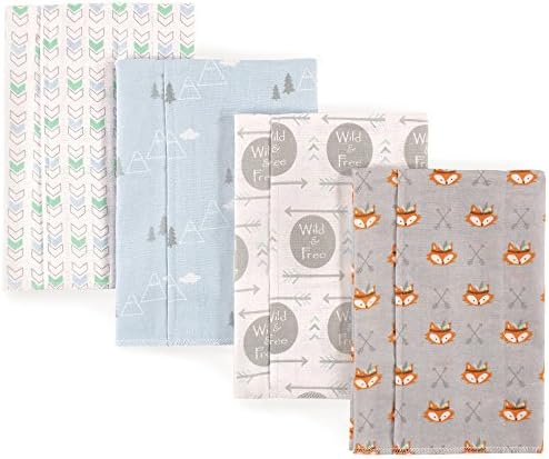 Luvable Friends Unisex Baby Cotton Flannel Burp Cloths, Wild Free, One Size by Luvable+Friends