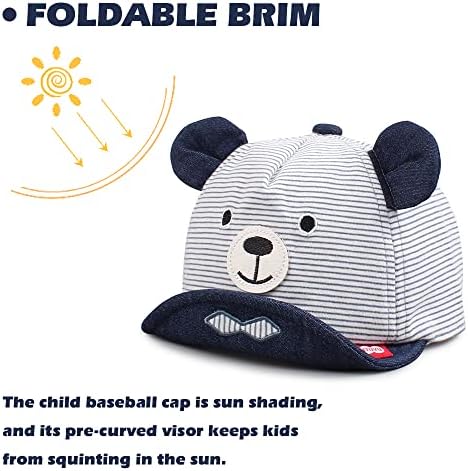 JANGANNSA Baby Duck Cap Infant Kids Sun Hat Bear Cute Cartoon Caps Spring Summer - Image 3
