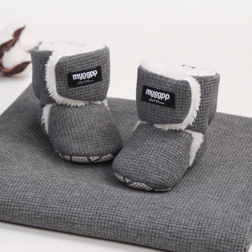 Ohwawadi Infant Baby Boots Boys Girls Cozy Fleece Slippers Snow Boots Winter - Image 5