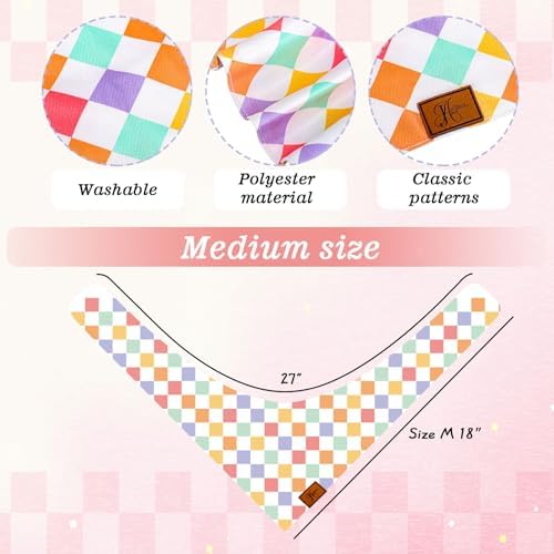 JarThenaAMCS 2Pcs Retro Smile Face Dog Bandana Groovy Pastel Happy Face - Image 2