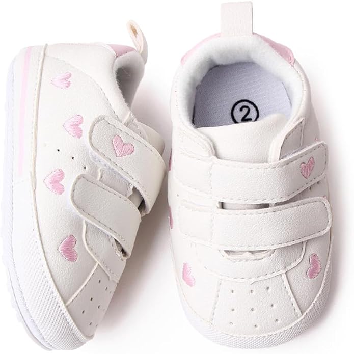 Clowora Baby Boys Girls Shoes Non-Slip Rubber Sole Sneakers Infant First Walking Toddler Crib Shoes Newborn Loafers Flats.