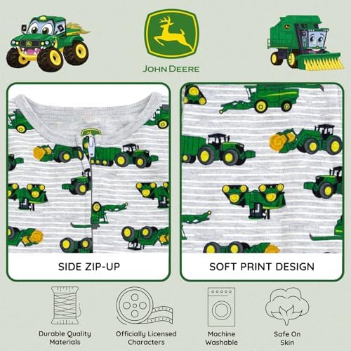 John Deere Baby Boy or Girl Footed Sleep N Play Coverall Newborn - Image 4