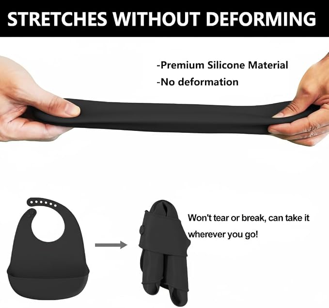Silicone Adult Bib, Adjustable and Washable Bib - Image 5