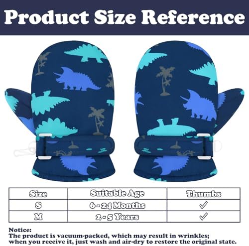 Sarfel Toddler Mittens Waterproof Toddler Gloves Baby Winter Mittens Toddler - Image 6