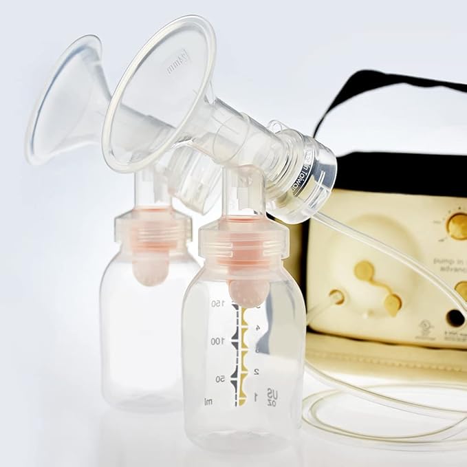 Maymom Breast Pump Kit Compatible with Medela Pump in Style Advanced Pump; 2xTwo-Piece 24mm Breastshield, 2 Valve, 4 Membrane, 2 Replacement Tubing; Replacement Part for Medela Shield, Valve