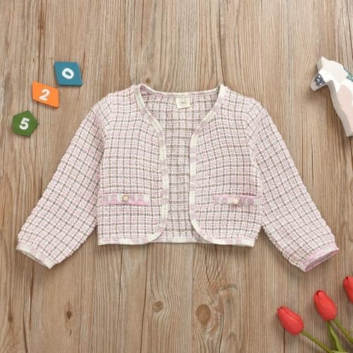Toddler Kids Baby Girls Plaid Skirt Set Cardigan Jacket Coat + Tutu Dress Set - Image 5