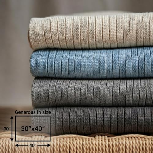Receiving Blankets, 100% Organic Cotton Knit, Newborn Baby Swaddle | - Image 6