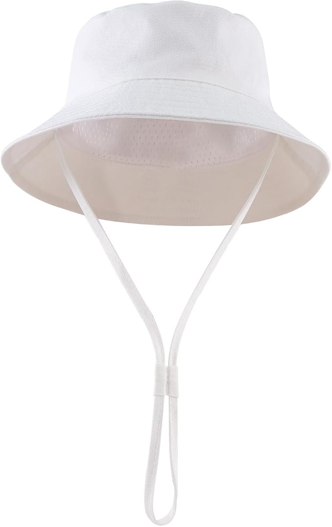 JANGANNSA Cotton Baby Sun Hat Infant Toddler Boys Girls Bucket Hats Summer Sun - Image 3