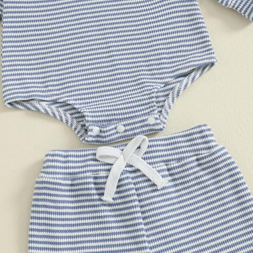Thorn Tree Newborn Unisex Baby Clothes Set Hooded Long Sleeve Bodysuit Stretchy - Image 7