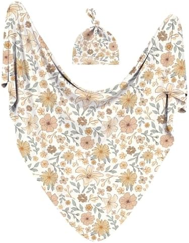 Newborn Receiving Nursery Flower Blanket Baby Swaddle Wrap by BxuanW