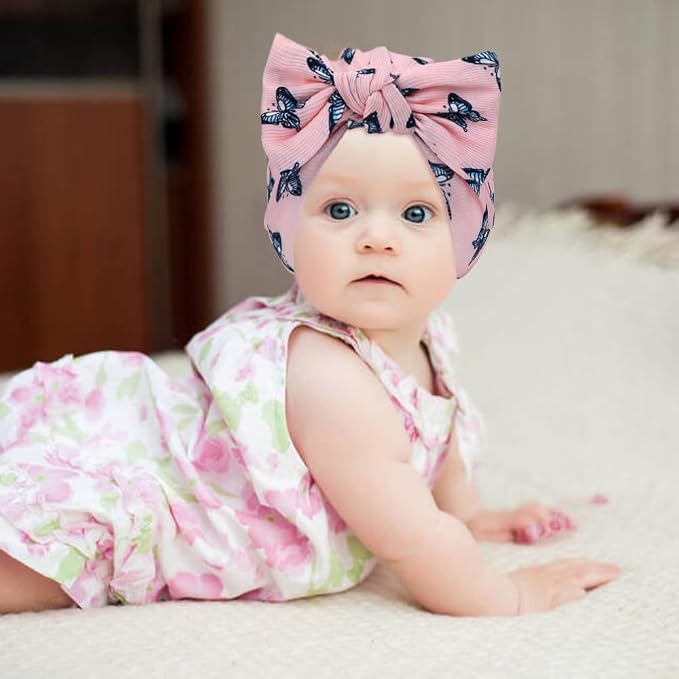 Cinaci 6 Pack Nursery Hospital Caps Bonnets Beanies Headwraps Turban Hats - Image 7