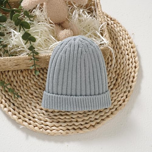 Neiwech Cotton Baby Beanie Hat Infant Newborn Toddler Winter Knitted Warm Skull - Image 4