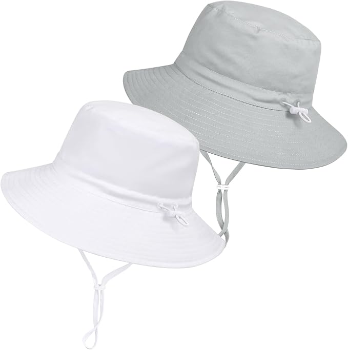 Baby Toddler Sun Hat, Boys Girls Adjustable Bucket Hat by DANMY