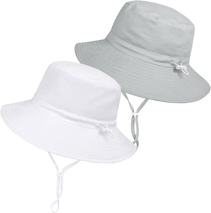 Baby Toddler Sun Hat, Boys Girls Adjustable Bucket Hat by DANMY