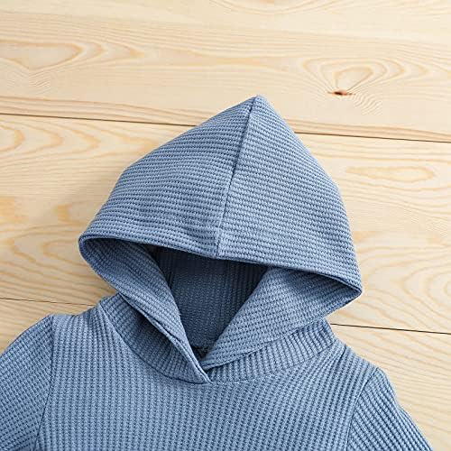 Thorn Tree Newborn Unisex Baby Clothes Set Hooded Long Sleeve Bodysuit Stretchy - Image 3