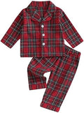 Kids Baby Girl Boy Satin Pajamas Set Button Down Sleep Shirt Top+Long Pants by SAYOO-Alljustforkids