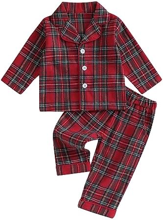 Kids Baby Girl Boy Satin Pajamas Set Button Down Sleep Shirt Top+Long Pants by SAYOO-Alljustforkids