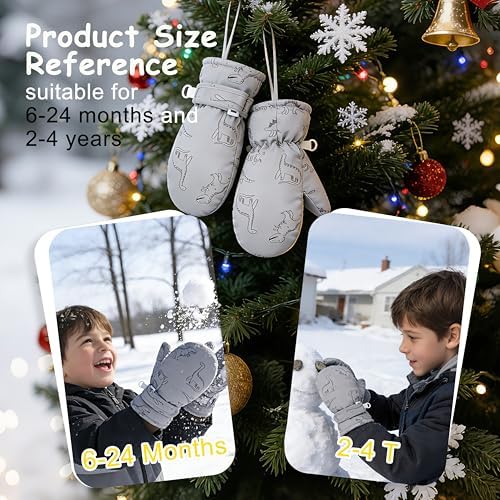 Infant Baby Toddler Winter Mittnes Lined Fleece Snow Gloves - Image 2