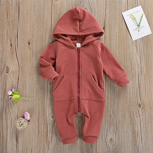FYBITBO Infant Baby Boys Girls Clothing Zipper Hooded Jumpsuit Romper Long - Image 7