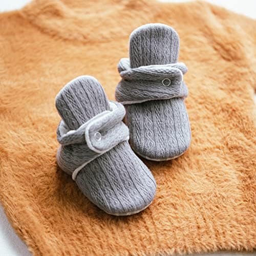 HsdsBebe Unisex Newborn Baby Cotton Booties Non-Slip Sole - Image 3