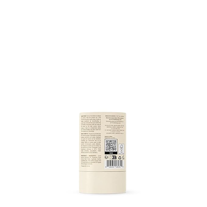 ATTITUDE Plastic-Free Nursing Balm Bar, Safe for Nursing, Plant and Mineral-Based Ingredients, Vegan and Cruelty-free Maternity Products, Unscented, 1 Ounce