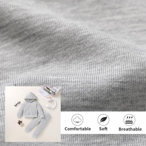 YOUNGER TREE Baby Clothes for Girls Boy Solid Color Hoodie and Sweatpants - Image 5