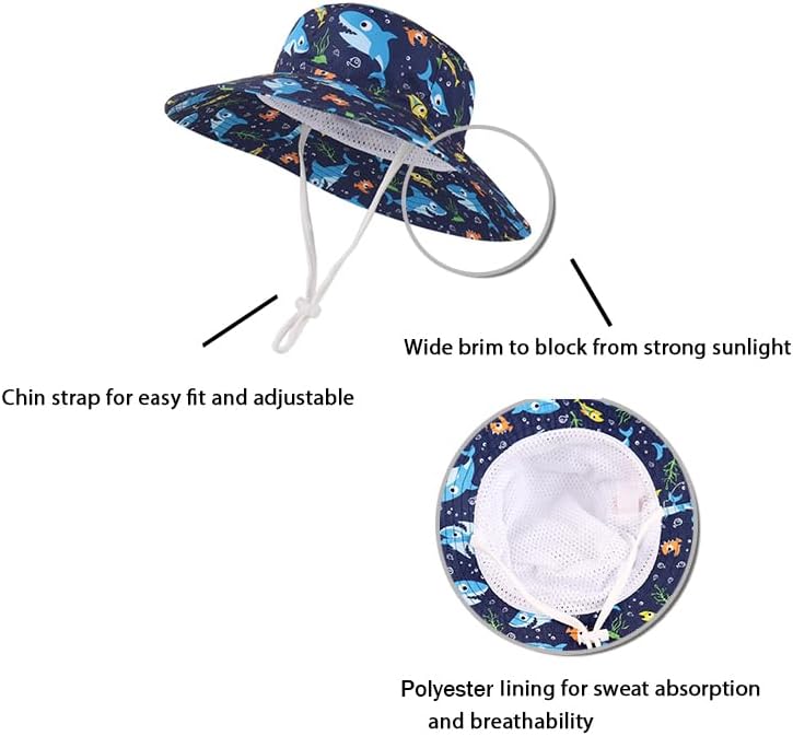 LANGZHEN Sun Protection Hat for Kids Toddler Boys Girls Wide Brim Summer - Image 2