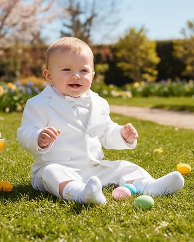 Baptism Socks for Baby Newborn White Turn Cuff Cross Socks, Toddler Ruffle Sock - Image 2