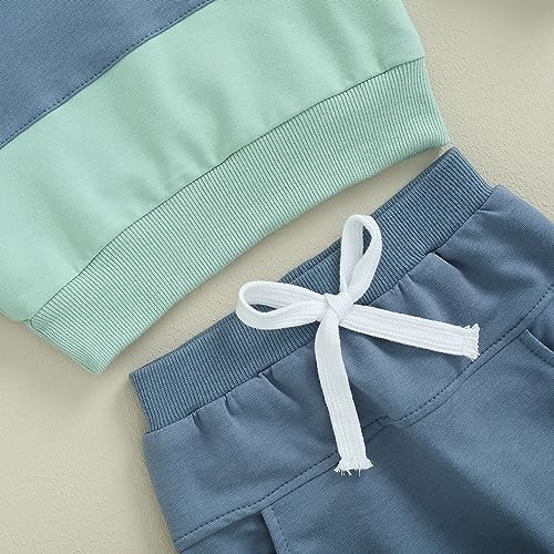 Infant Baby Boy Fall Winter Clothes Outfit Hooded Long Sweatshirt Pant Set - Image 5