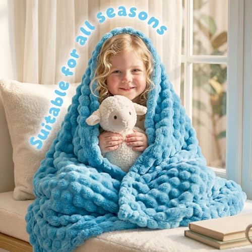 Fleece Baby Blanket for Girls Boys, Soft Cozy Cute Infant Toddler Receiving - Image 2