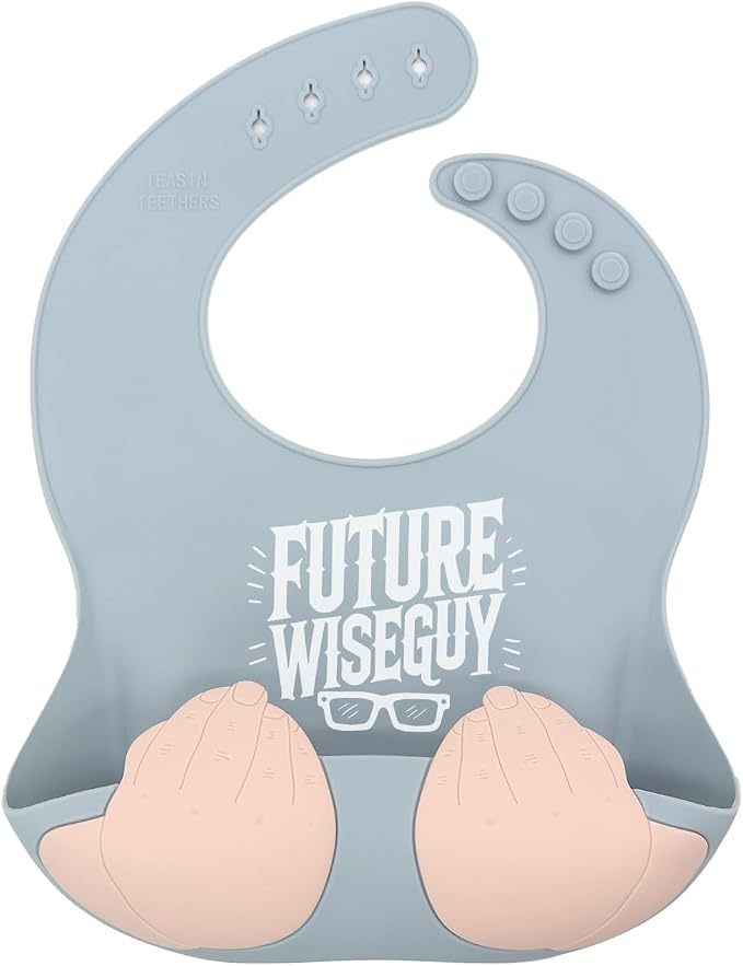 Teasin' Teethers Funny Italian Silicone Baby Bib by Unknown