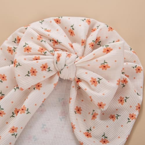 Baby Girls Hair Bow Knot Turban Hat Newborn Hospital Hats Infant Toddler Head - Image 4