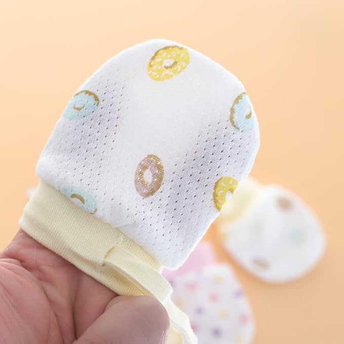 Cute Boys Girls Cotton No Scratch Gloves Drawstring Adjustable Mittens - Image 4
