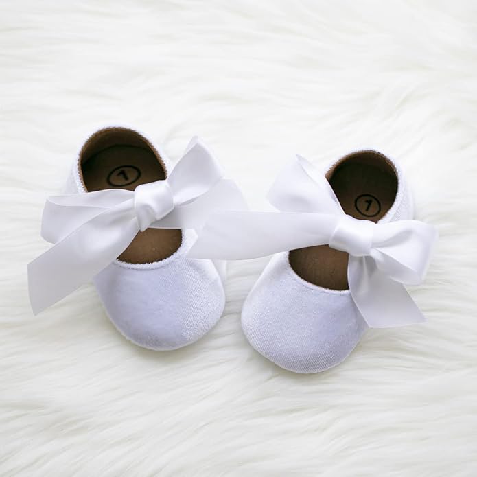 KIDSUN Infant Baby Girls Mary Jane Shoes Non-Slip Rubber Sole Ballet Slippers - Image 3