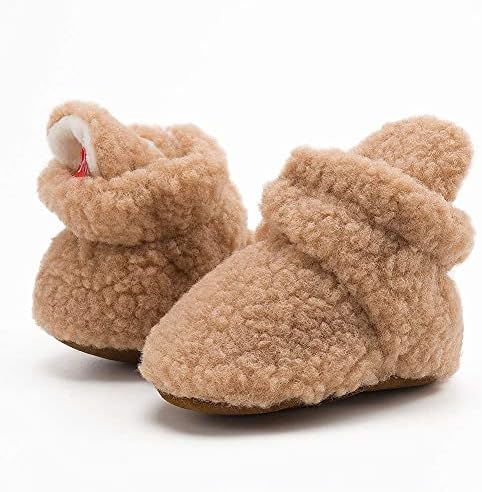ohsofy Newborn Baby Cotton Booties Stay On Slipper Winter Warm Soft Shoes - Image 6