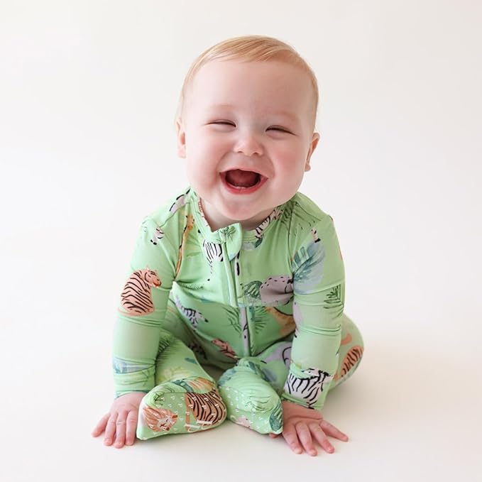 Posh Peanut Convertible Baby Sleepers - Girls Footless Baby Pajamas with 2 Way Zipper for Easy Diaper Changes